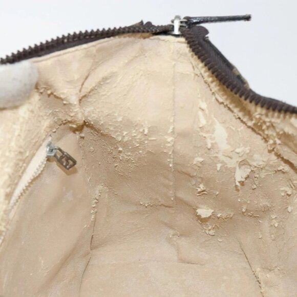 FENDI Zucca Canvas Hand Bag Black Brown Auth 145200 - Picture 13 of 16